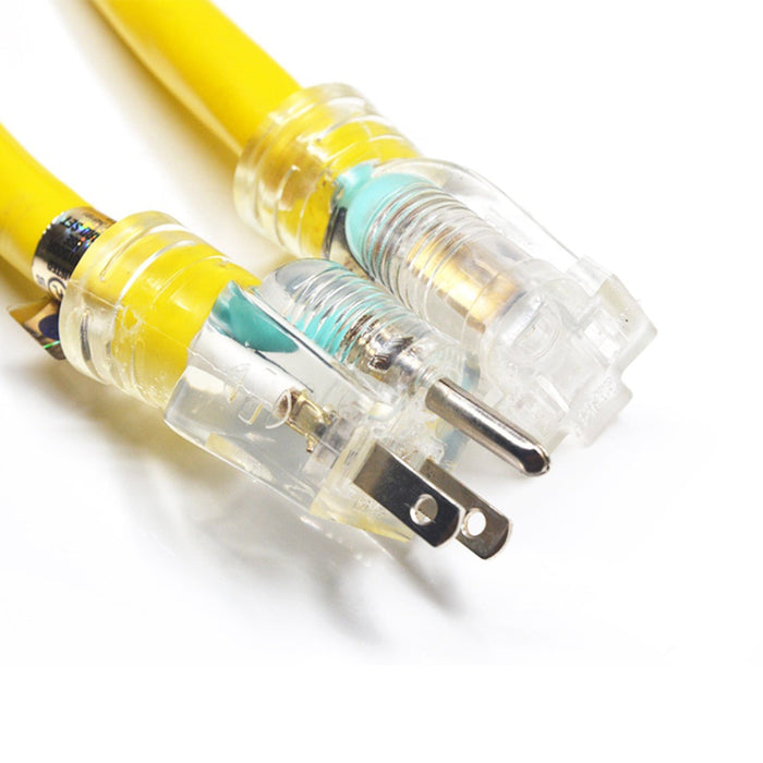Conversions Technology Extension Cord | 50 ft  SJTW 14/3 Extension Cord with Lighted Ends Yellow