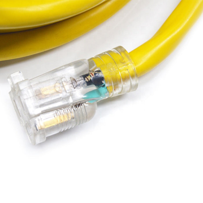Conversions Technology Extension Cord | 50 ft  SJTW 14/3 Extension Cord with Lighted Ends Yellow