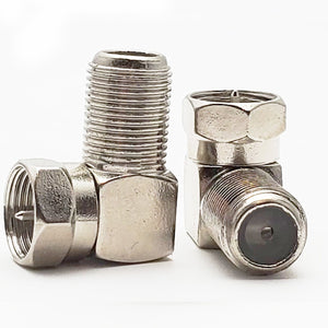 Conversions Technology Coax Accessories F Connector | Female to  Male,  90 Degree/Right Angle