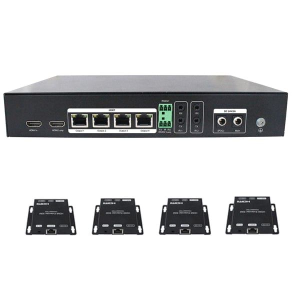 Conversions Technology Audio Video Splitter HDbaseT |  Audio Video Splitter  |  1x4  HDBaseT w/1 HDMI Loop Output