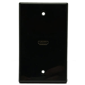 conversions Technology Wall Plates HDMI Wall Plate | Black | HDMI | Single Port  6" Cable,