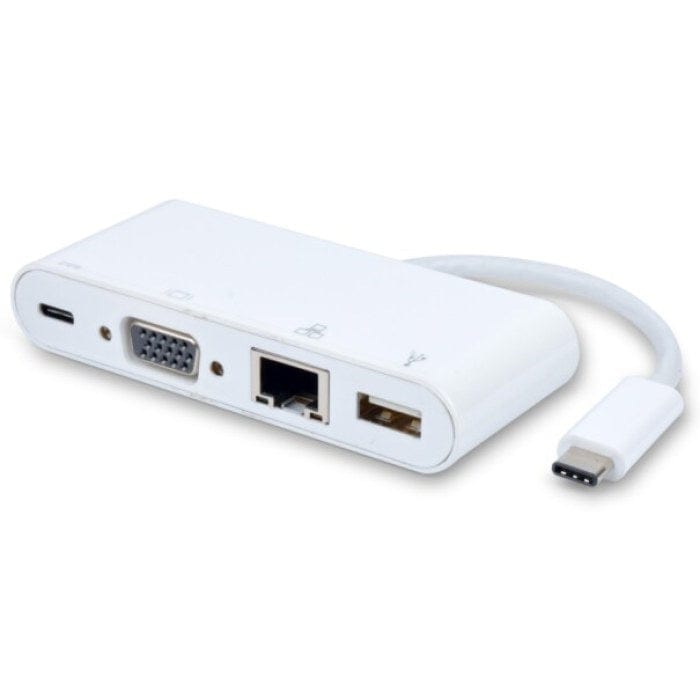 Koppa Hub Hub  |  USB 3.1 Type-C  to  USB 3.0  +  VGA  +  Gigabit Ethernet  + Type-C Charging