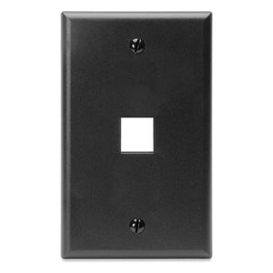 Conversions Technology Keystone Keystone Wall Plate  |  1 Hole,  1-Gang,  Black