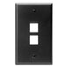 Conversions Technology Keystone Keystone Wall Plate  |  2 Hole,  1-Gang,  Black
