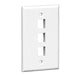 Conversions Technology Keystone Keystone Wall Plate  |  3 Hole,  1-Gang,  White