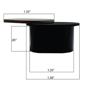 Conversions Technology Power Products Mini Hide away Power with 2 USB ports 2.4 Amp Brush Nickle Finish  5 Volts USB input