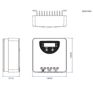 Conversions Technology MPPT Solar Charger Controller  20A/20A, 12V/24V auto 100V max solar voltage
