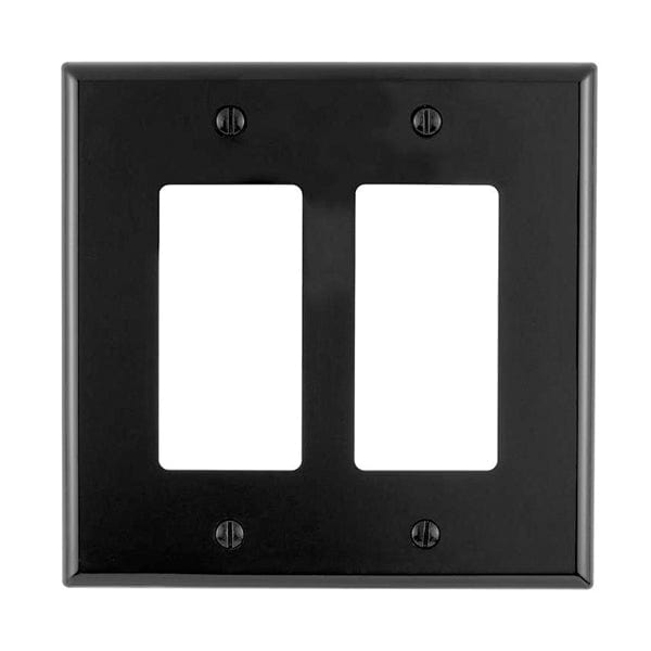 Conversions Technology Wall Plates Okta®  |  Decora Wall Plate  |  2 Gang,  Black