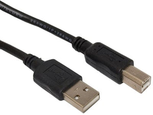 Omicron® Audio Video Cables, USB Type A Male to Type B Male, 10ft
