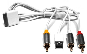 Omicron® Specialty Cables, Apple Dock Connector to Composite AV Cable with USB
