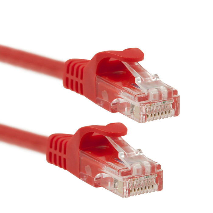 Sigma Wire & Cable Network Patch Cables Patch Cord  |  Cat6, Red  10ft High speed ethernet patch cable