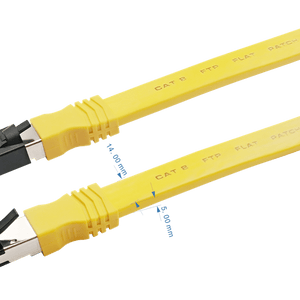 Sigma Wire & Cable Network Patch Cables Patch Cord  |  Cat8,  S/FTP Stranded Bare Copper,  Flat  3ft