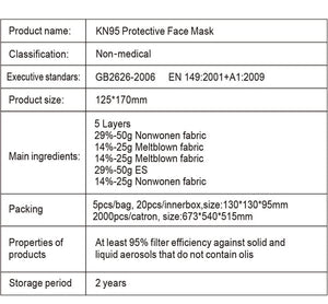 Conversions Technology PPE Personal Particulate Filtering Facepiece Respirator  |  FDA / CE Certified, Non-Surgical,  KN95