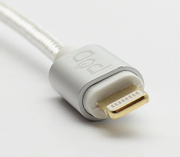 Power On Demand Charging/Data Cable Platinum 10 ft Premium USB to Lightning Charging and Data Cable