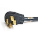Conversions Technology Power Cable | 50 Amp 4 ft. 6/2+8/2AWG Dryer cord with spade terminals