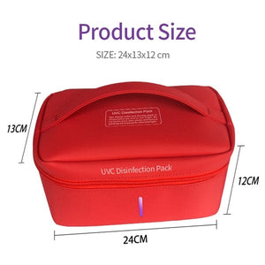 Conversions Technology PPE PPE  |  SANITIZER  |  LED UVC Sanitizer Bag & Cleaner, USB Powered, Sterilizer,  Black