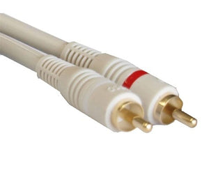Omicron® RCA Audio Cable, White 12ft