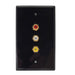 Conversions Technology Wall Plates RCA Wall Plate | Black | 3 RCA wallplate