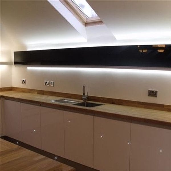 Fuse® LED LED Ribbon Lighting Ribbon Light, Cool White,  60leds/m,  8mm,  12V,  12 inch leads,  black pcb,  IP65  36"