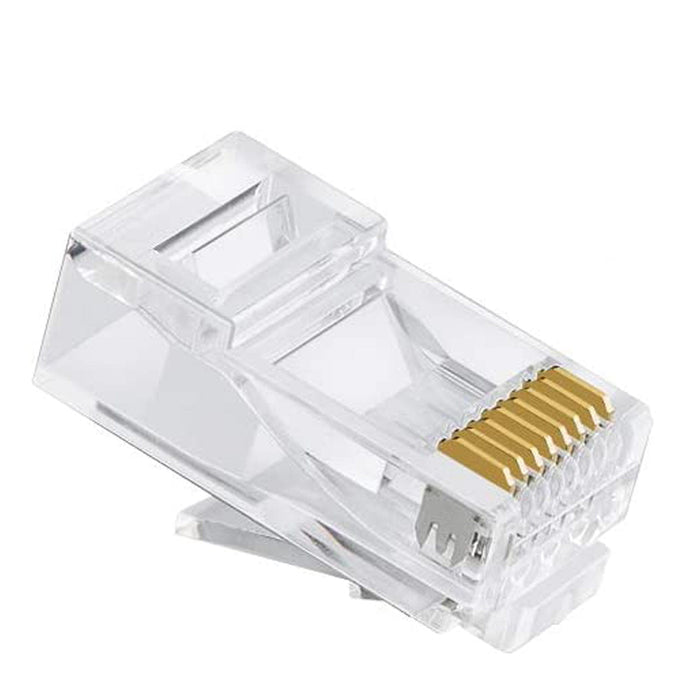 Conversions Tech Connectors RJ45 Connector | Cat6 Feed through Modular Plug Unshielded 100 pcs