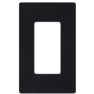 Okta® Wall Plates Screw less Face | Decorator Wall Plate  | 1 Gang | Black