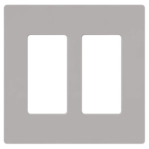 Okta® Wall Plates Screw less Face | Decorator Wall Plate  | 2 Gang | Gray