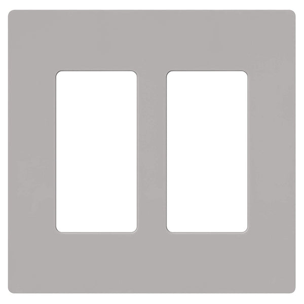 Okta® Wall Plates Screw less Face | Decorator Wall Plate  | 2 Gang | Gray
