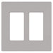 Okta® Wall Plates Screw less Face | Decorator Wall Plate  | 2 Gang | Gray