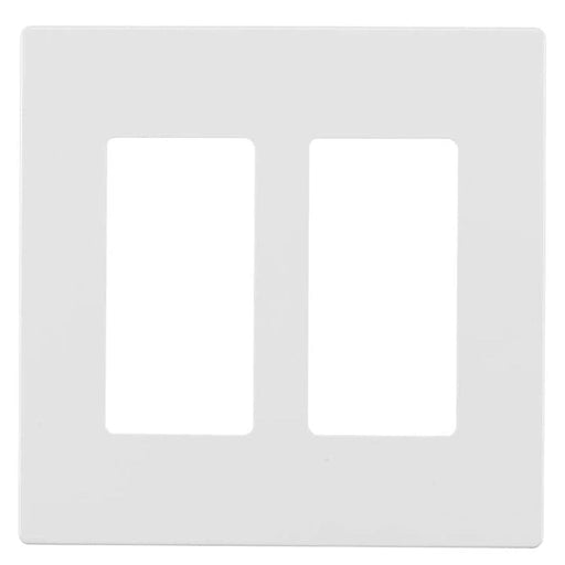 Conversions Technology Wall Plates Screw less Face | Decorator Wall Plate  | 2 Gang |  White