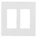 Conversions Technology Wall Plates Screw less Face | Decorator Wall Plate  | 2 Gang |  White