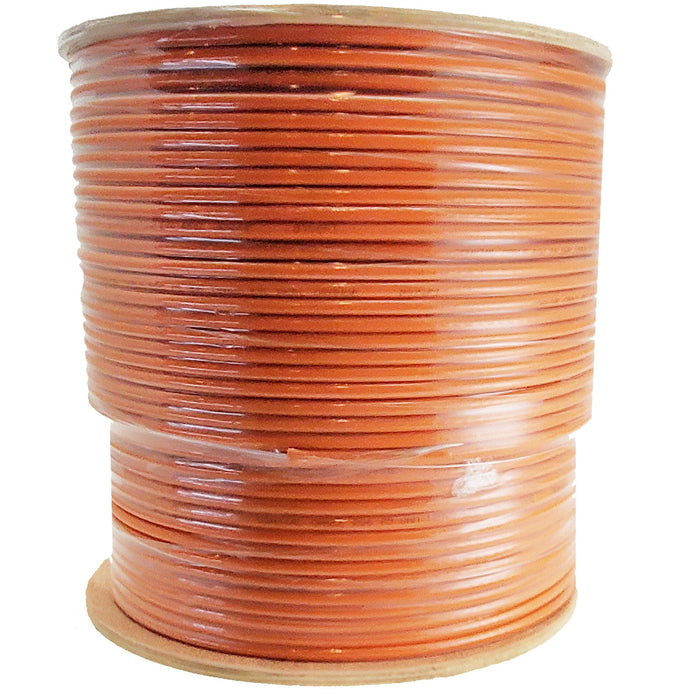 Sigma Wire & Cable Bulk Coax Sigma Wire & Cable  |  Bulk RG6 Coaxial Cable | Dual Shield, 60% Braid | 1000 ft Wooden Reel | Orange