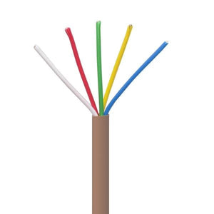 Sigma Wire & Cable Bulk Thermostat Sigma Wire & Cable  |  Bulk,  Thermostat  20/5  CMR;  20AWG,  5C,  Unshielded,  500ft  Reel   (Brown)