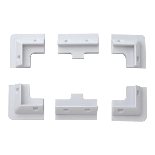 Conversions Technology Solar Panels Black Solar Bracket Mount kit set of 6 White