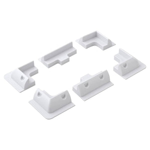 Conversions Technology Solar Panels Black Solar Bracket Mount kit set of 6 White
