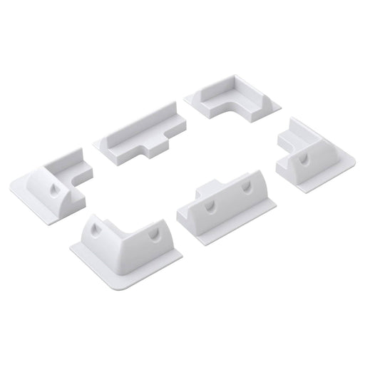 Conversions Technology Solar Panels Black Solar Bracket Mount kit set of 6 White