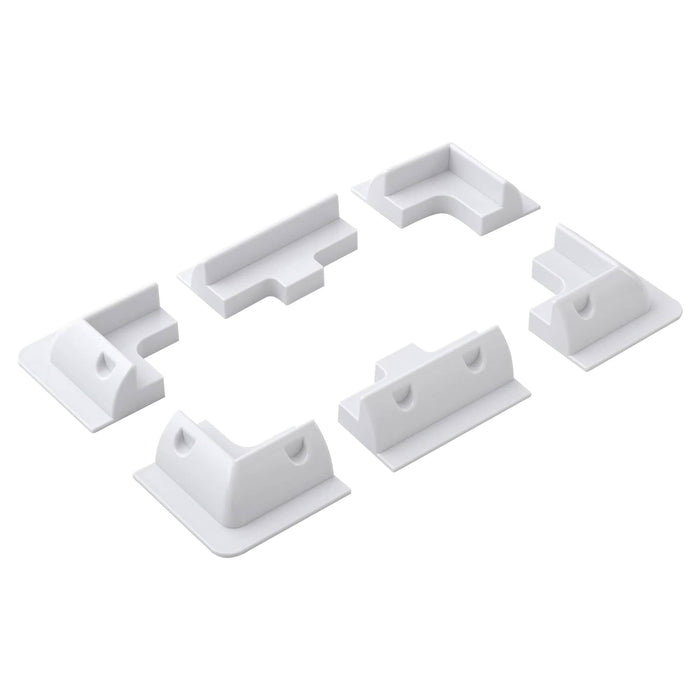 Conversions Technology Solar Panels Black Solar Bracket Mount kit set of 6 White
