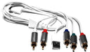 Omicron® Audio & Video Cable Adapters & Couplers Specialty Cables  |  Apple Dock Connector to Component AV Cable with USB