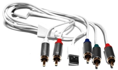 Omicron® Audio & Video Cable Adapters & Couplers Specialty Cables  |  Apple Dock Connector to Component AV Cable with USB