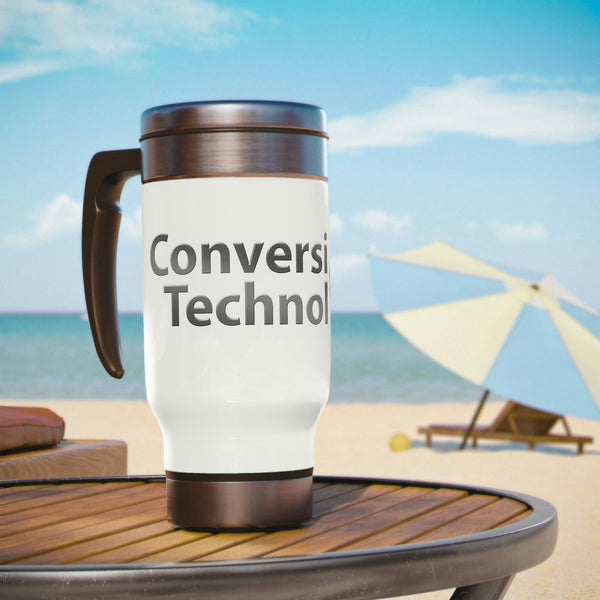Printify Mug 14oz Stainless Steel Travel Mug with Handle, 14oz