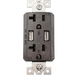 Theta® Hardware > Power & Electrical Supplies > Power Outlets & Sockets Theta®  |  Outlet, 20 Amp, +2 USB  (Black)