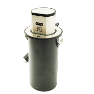 Theta® Power Products Theta®  |  Polished Chrome Quick Charge Type-C USB Pop-Up Power; 1 1/2" Round, Brushed Nickel