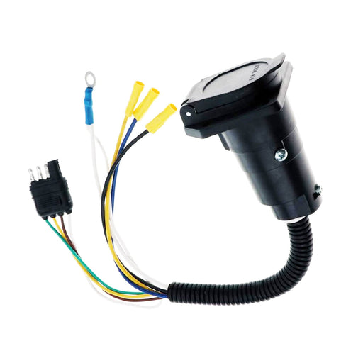Conversions Technology Trailer Connector Adapter - 4-Way to 7-Way RV and 4-Way Flat