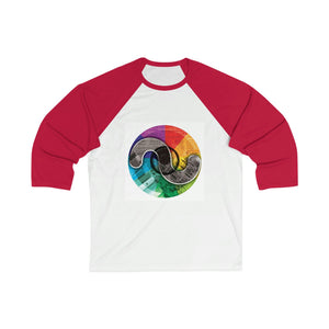 Printify Long-sleeve White/ Red / S Unisex 3\4 Sleeve Baseball Tee