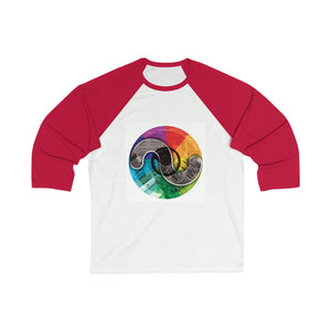 Printify Long-sleeve White/ Red / S Unisex 3\4 Sleeve Baseball Tee