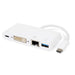 Koppa® Hub USB C Adapter Hub | USB 3.1 Type-C  to  USB 3.0 + Gigabit Ethernet + DVI + Type-C Charging