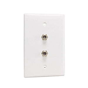 Okta® Wall Plates Wall Plate  |  F81 Coax  |  Dual Port,  White