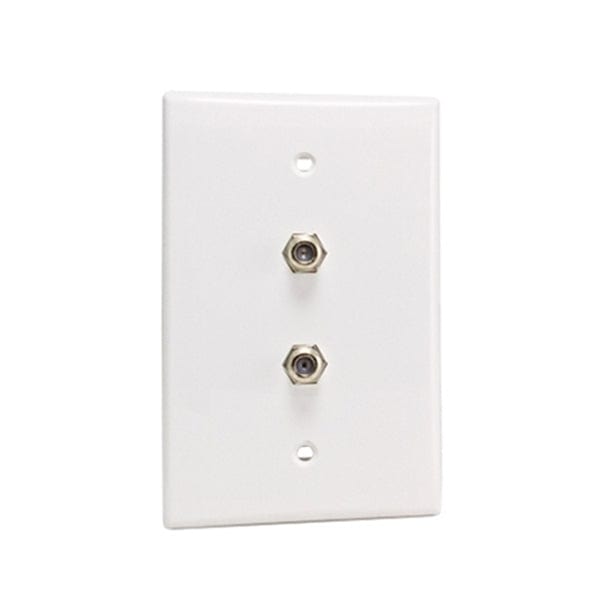 Okta® Wall Plates Wall Plate  |  F81 Coax  |  Dual Port,  White