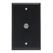 Conversions Tech Wall Plates Wall Plate  |  F81 Coax  |  Single Port,  Black